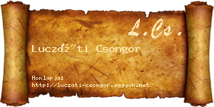 Luczáti Csongor névjegykártya